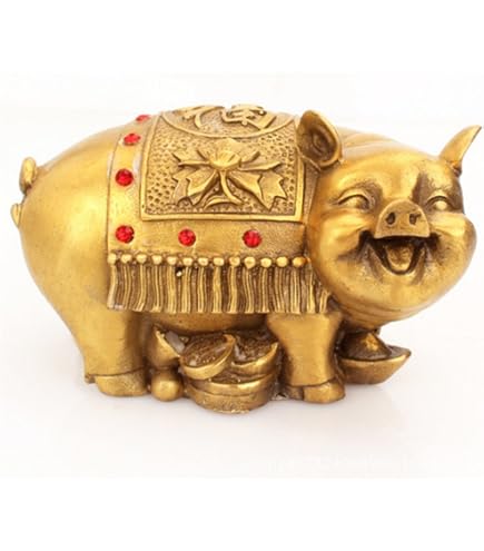 金の豚 鳴く縁起・豚 金の豚 BOO 大サイズ 己亥（つちのとい）年・2019年